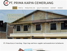 Tablet Screenshot of primakarya.com